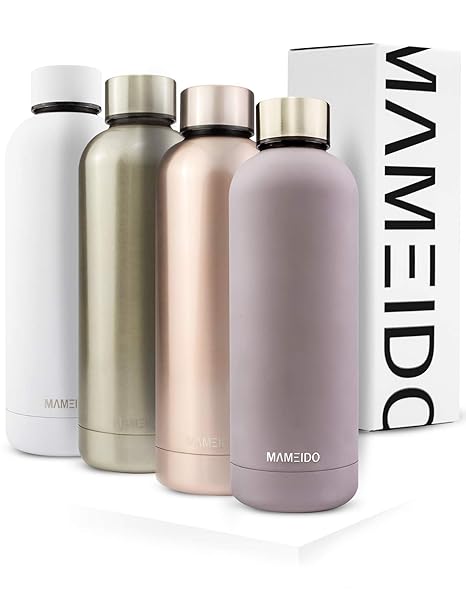 MAMEIDO Trinkflasche 500ml | Edelstahl-Thermosflasche | Auslaufsicher, Kohlensäurehaltige Getränke, 24h Kalt & 12h Heiß | Was