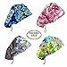 Womens Surgical Scrub Cap, Medical Doctor Bouffant Hat With Cotton Sweatband Chemo Cap, One Size, 4 Colors