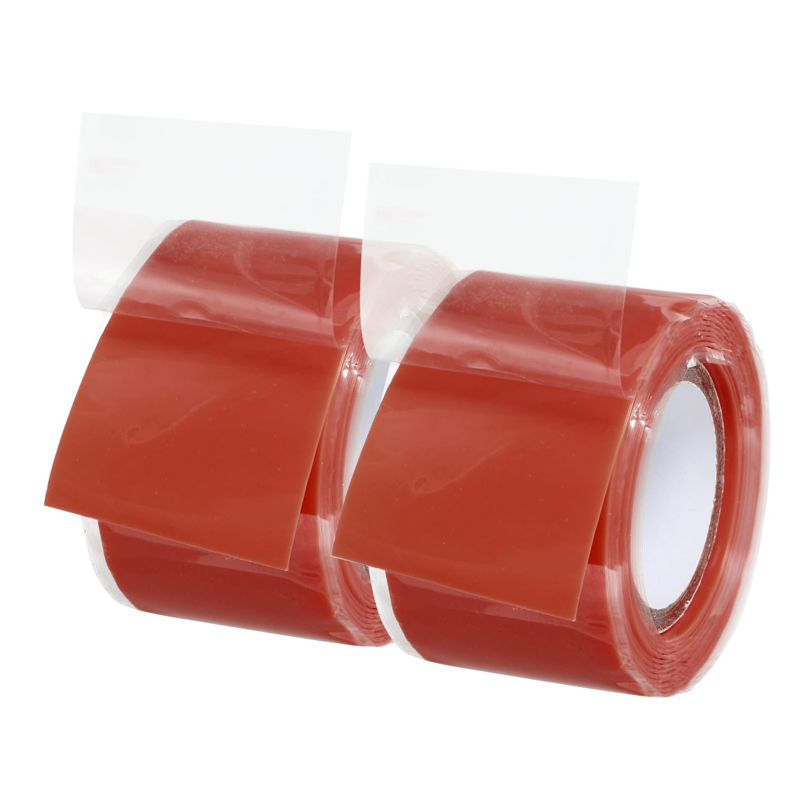PATIKIL Grip Tapes for Handles 1" x5ft,2 Roll Self Fusing Silicone Tape for Bike Handles Pull Up Bars Gym Equipment Plumb/Hose/Pipe Leaks Emergency, Red