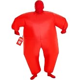 Morph Red Megamorph Kids Inflatable Costume, Red Inflatable Suit | Inflatable Costume for Kids, Built-In Fan for Easy Wear &amp; Lightweight, Fun for Dress-Up &amp; Parties, Perfect for Halloween