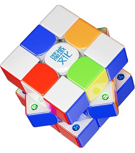 MoYu RS3M V5 Speed Cube 3x3 – Magnetisch, Stickerless, Mit Ständer | Zauberwürfel Für Anfänger & Profis