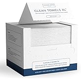 Clean Skin Club Clean Towels XL™, 100% USDA Biobased Face Towel, Disposable Face Towelette, Makeup Remover Dry Wipes, Ultra S