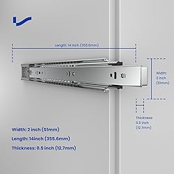 LONTAN Soft Close Ball Bearing Drawer Slides 12 14