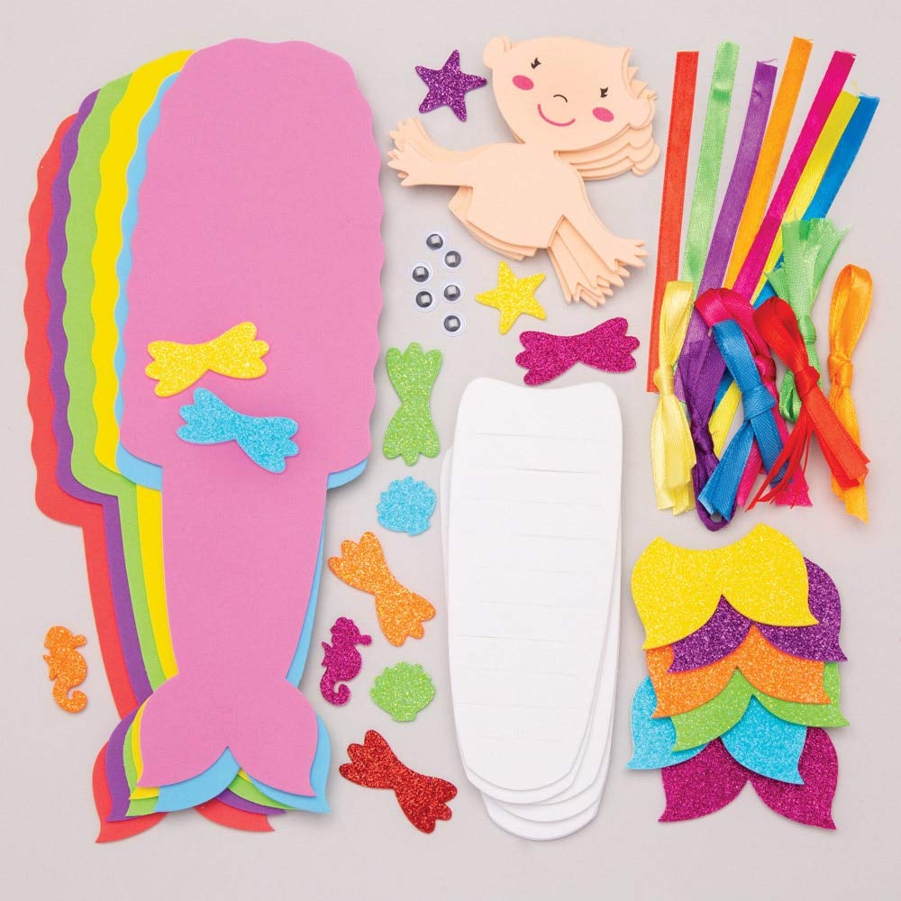 Baker Ross AW607 Mermaid Weaving Kits (Pack of 6)