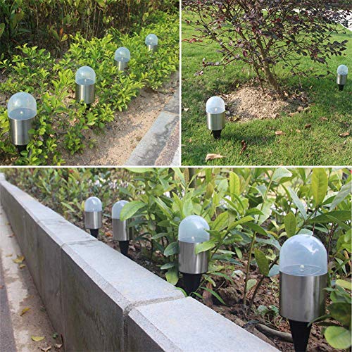 jingxiaopu Solarleuchten Garten Retro Gartenbeleuchtung Solar LED Solar Lampen Rostfreier Stahl Gartenlampen Solar… – Bild 4