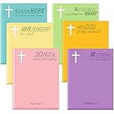 24PCS Christian Sticky Notes Scripture Inspirational Memo Pads Religious Bible Sticky Note Verse Quotes Christian Notepads for Message Reminder Gifts Diary Lists Schedules Studying Office School