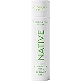 Native Deodorant & Body Spray Contains Naturally Derived Ingredients | Deodorant for Women and Men, All Day Odor Protection, Aluminum and Hydrocarbon Propellant Free | Cucumber & Mint