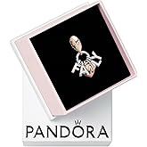 PANDORA Family Letters Dangle Charm - Compatible Moments - Stunning Women's Jewelry - Gift for Her Made with Rose, Sterling Silver & Cubic Zirconia - With Gift Box