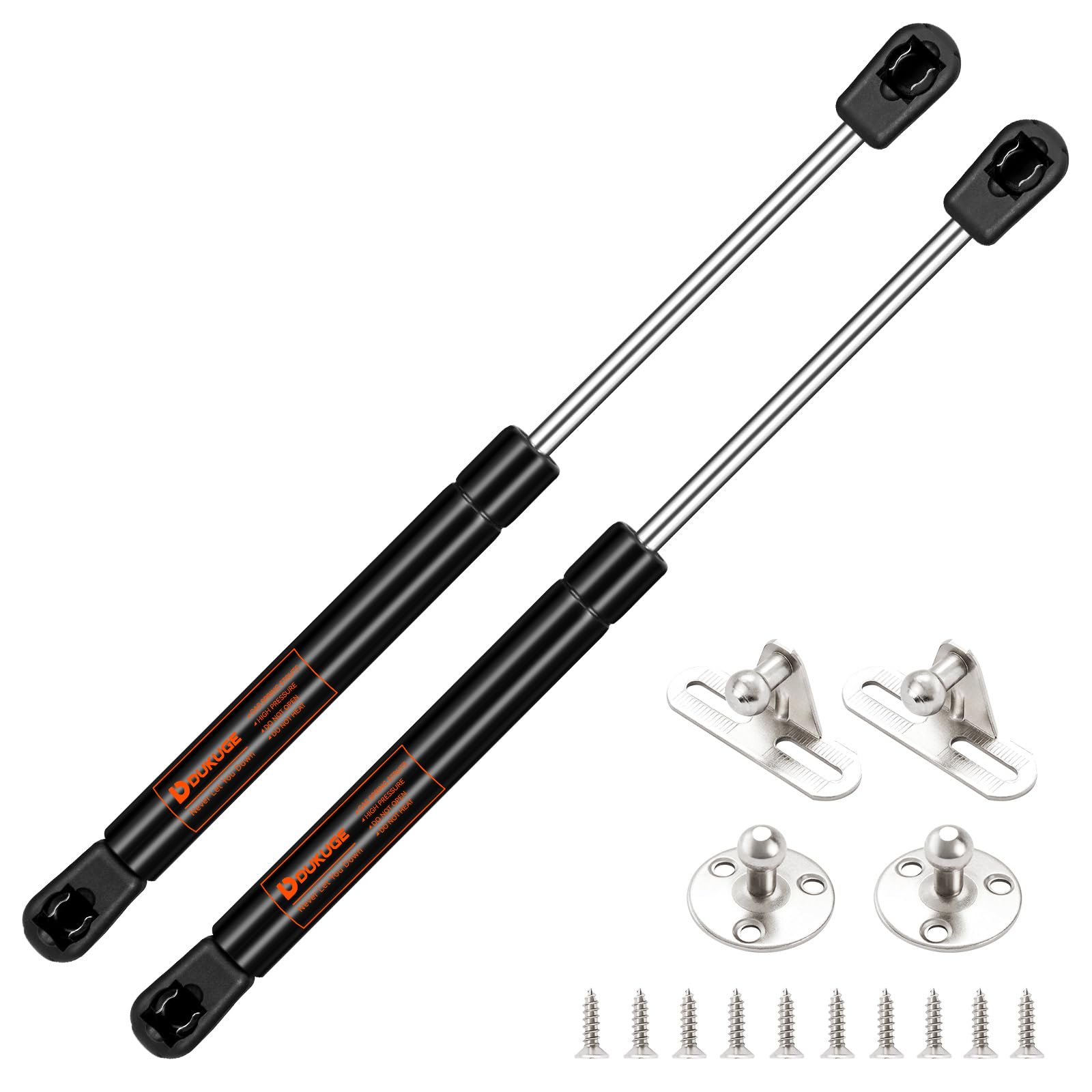 Photo 1 of Dukuge 10 inch 9lbs/40N Gas Struts, 2PCS 10in Gas Shock Lift Spring Prop for Light Pickup Truck Tool Box Lid Weatherguard Aluminum Toolbox Toy Box Boat Storage Lid