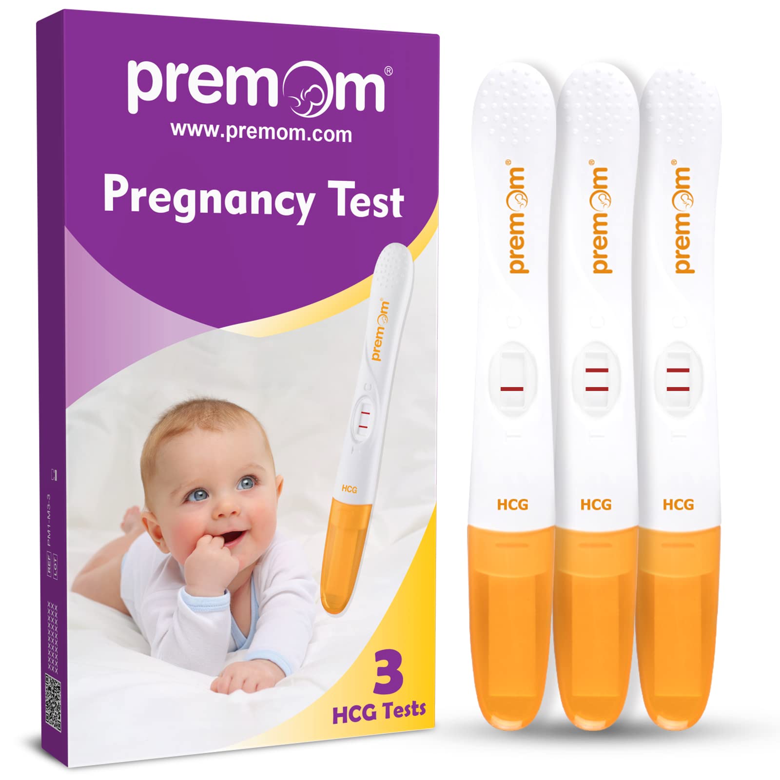 Premom Pregnancy Test Midstream: Early HCG Detection Sticks (3HCG)