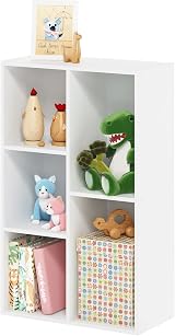 Furinno LUDER 5-Cube Bookshelf White 31.5 x 19.7 x 9.4 Tool Free Assembly