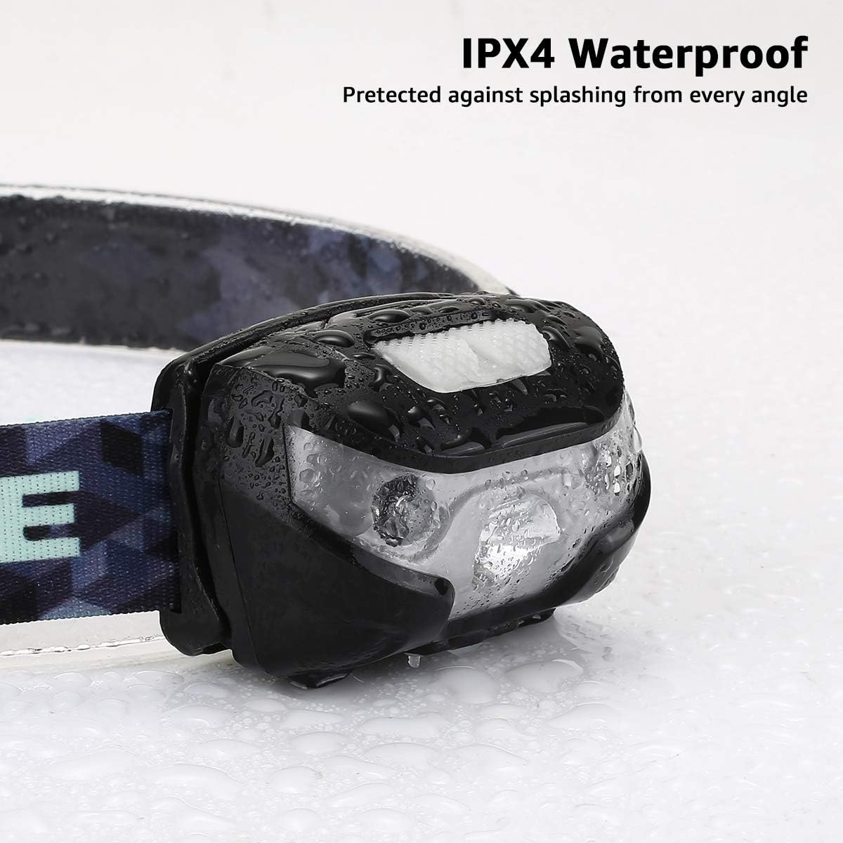 LED Rechargeable Headlamp Flashlights, Headlights with 5 Lighting Modes, Adjustable and Comfortable for Kids and Adults, Easy to Use, Perfect for Running, Camping, Hiking and More, Pack of 2 - - 