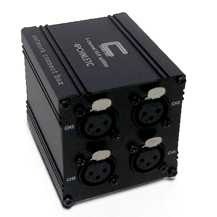Buy Passive 4Channel XLR Female to Ethercon Stage Box Snake Runs XLR/AES/DMX Audio Signals Over