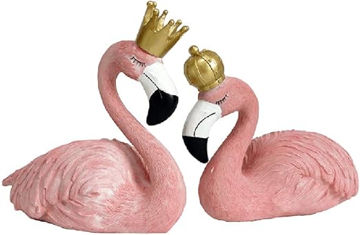 Amazon Com Supvox 2pcs Resin Flamingo Figurine Cake Toppers King
