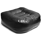 YOUFI Super Thicken Leather Car Seat Cushion for Adults - Portable Angle Lift Seat Pad with Breathable Cover, Handle, and Buc