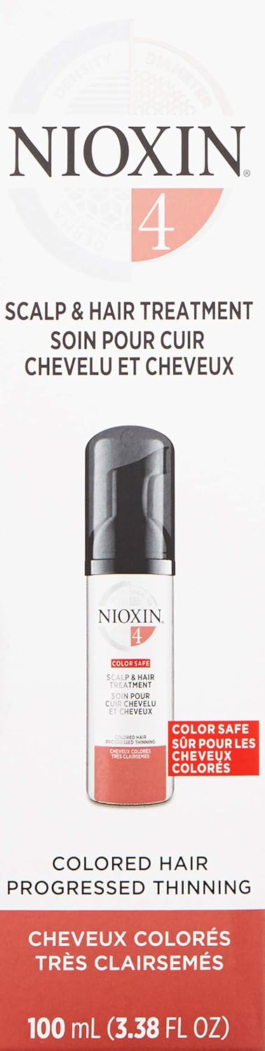 Nioxin Scalp and Hair Leave,In Treatment System 4 for Color Treated Hair with Progressed Thinning, 3.4 Fl Oz: Premium Beauty
