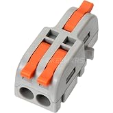 GKEEMARS 20Pcs Mini Electrical Wire Connectors, DIY Splicing into 4/6/8/9/10 Way Quick Connector Terminal Blocks (1 in 2 Out - Nylon)