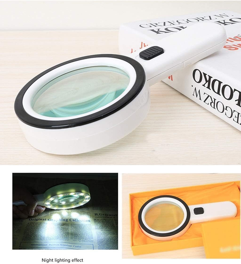 QNN Handheld Magnifier,Magnifier 30X Handheld Reading Magnifying Glass