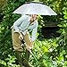 Luwint Double Layer Umbrella Hat Headwear 36'' Diameter Oversized Folding Adjustable Hands Free UV Wind Rain Protection - Fishing Gardening in Outdoor Recreation (Silver)