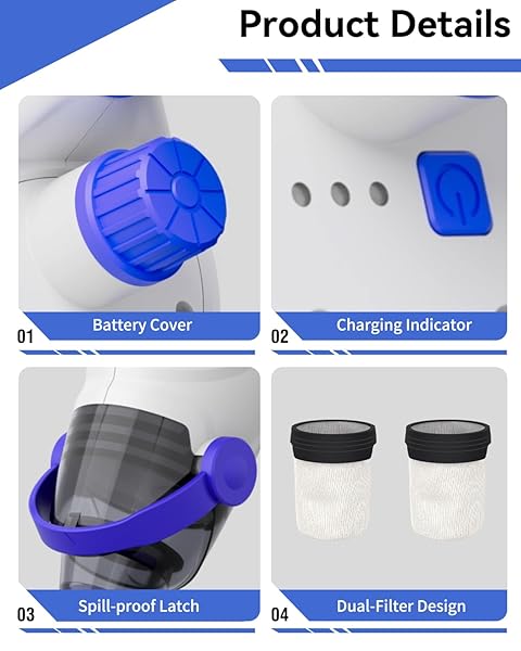 NICHRO POOL VACUUM FOR ABOVE GROUND POOL, CORDLESS HANDHELD POOL VACUUM WITH 18 GPM SUCTION, 60 MIN RUNTIME, RECHARGEABLE POOL CLEANER WITH ALUMINUM POLE & BRUSH HEADS FOR INGROUND POOLS, SPA, HOT TUB
