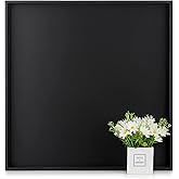 Hanobe Ottoman Tray for Living Room: Modern Extra Large Black Serving Decorative Trays with Cutout Handles for Coffee Table Home Decor, 20"