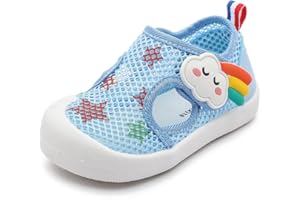 Baby Boy Girl Closed Toe Summer Sandals Lightweight Shoes Infant Non-Slip First Walking Sneakers 6 9 12 18 24 Months