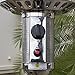 BELLEZE 48,000 BTU Outdoor Propane Heaters Outdoor, CSA Certified Outside Heater with Safety Auto Shut Off Valve, Piezo Ignition System, Wheels for Portable Mobility, Hammer Finished - Mocha