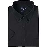 Year In Year Out Wrinkle Free Dress Shirts for Men Regular Fit Short Sleeve Button Down Shirts Business Casual Shirts