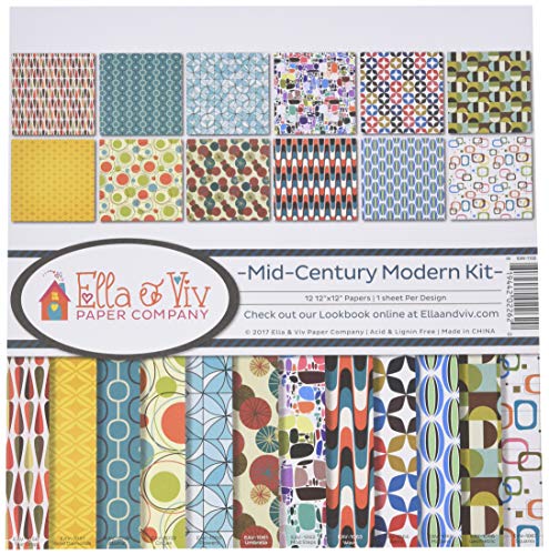 Ella & Viv by Reminisce Mid Century Modern Scrapbook Collection Kit