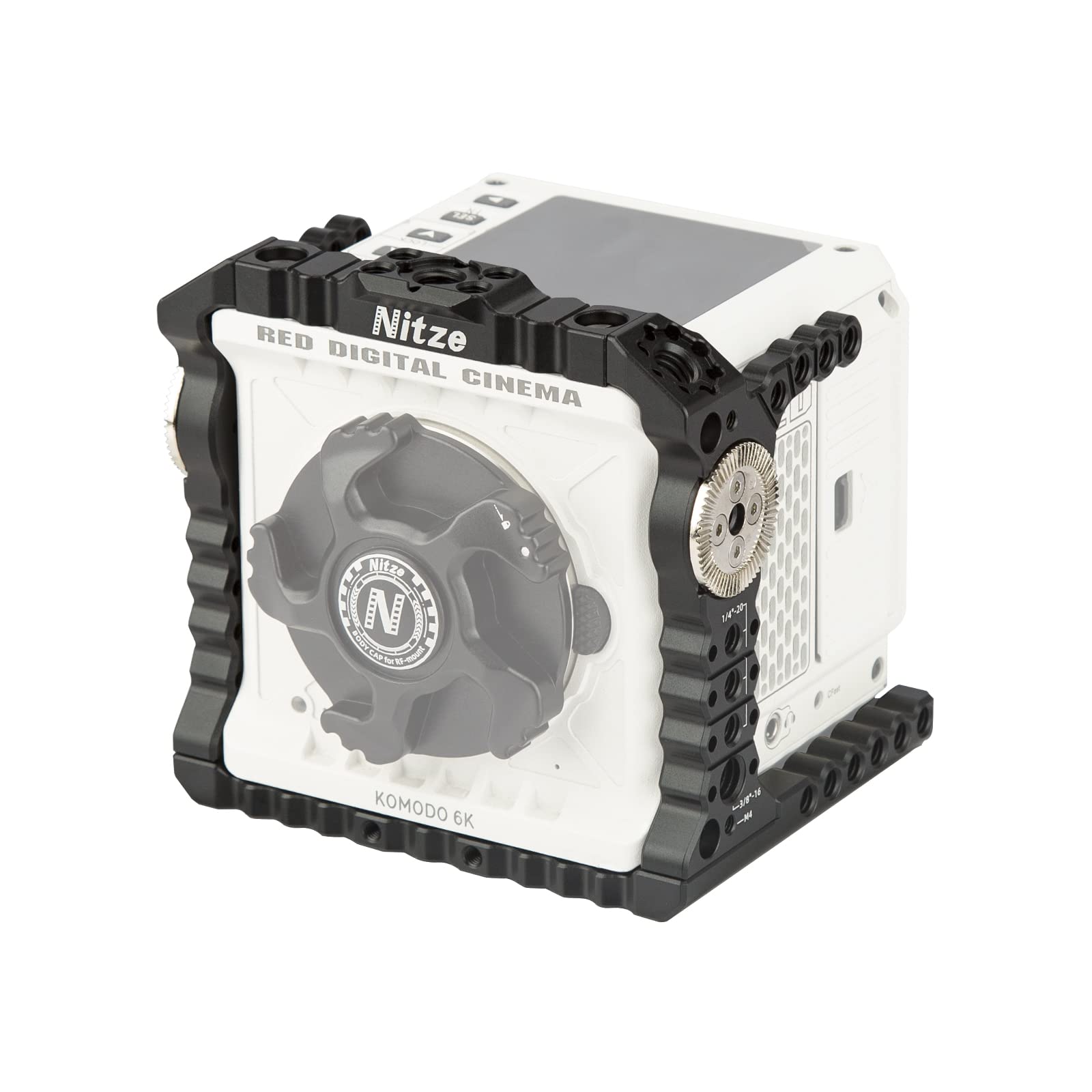 Nitze Cage for RED KOMODO 6K Camera with Built-in NATO Rail, Built-in ARRI Rosettes and Multiple Threaded Holes - T-R02A