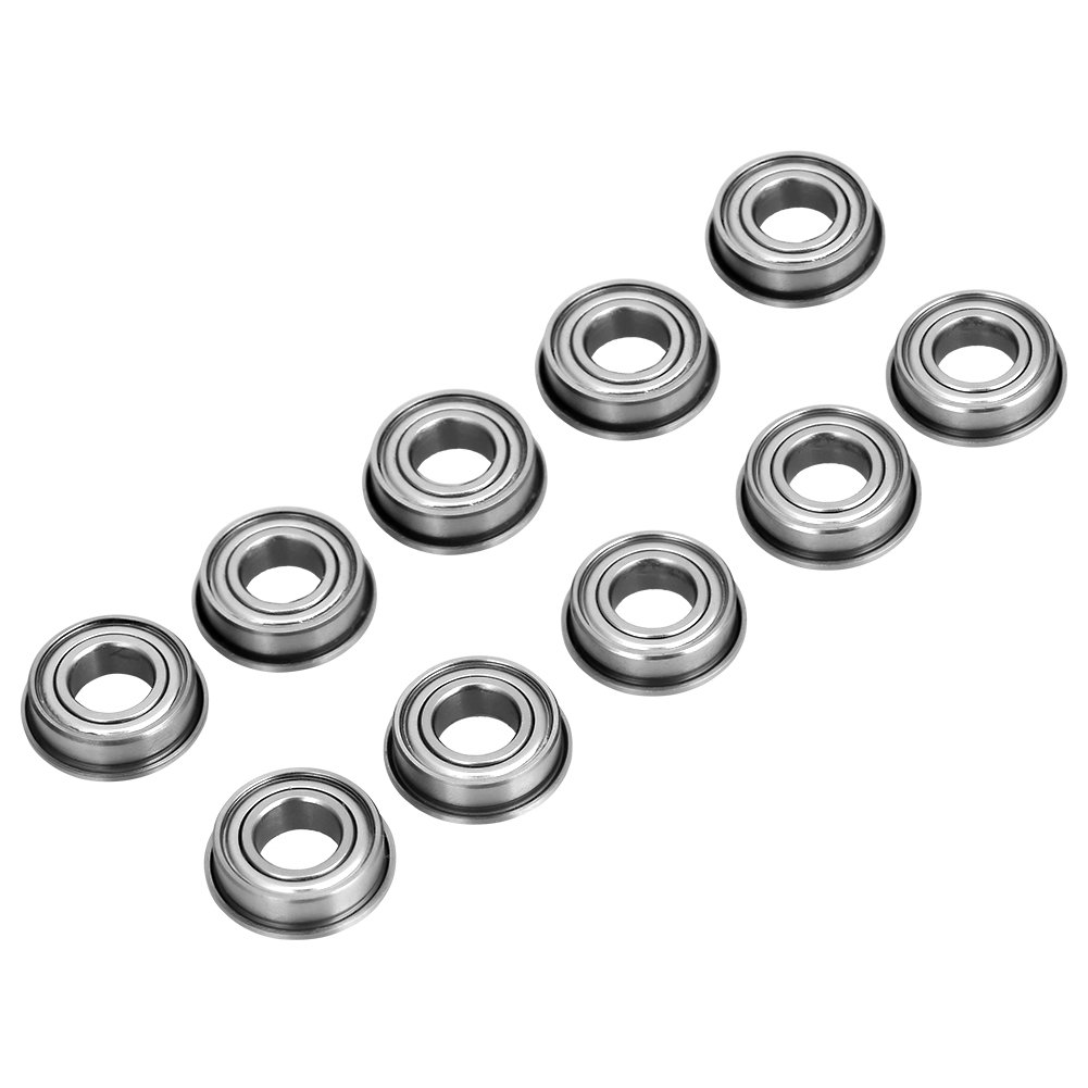 Akozon Bearings, 10pcs F688-ZZ Double Shielded Flanged Deep-groove Ball Bearings 8 x16x5mm for Small Hobby 8mm Shaft/Rod Projects