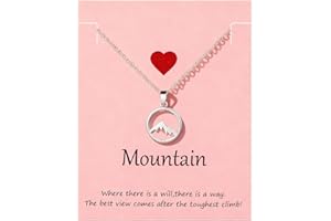 Mountain Necklace for Women Snowy Mountain Necklace Mountain Peak Necklace Climbing Mountain Necklace Mustard Seed Mountain N