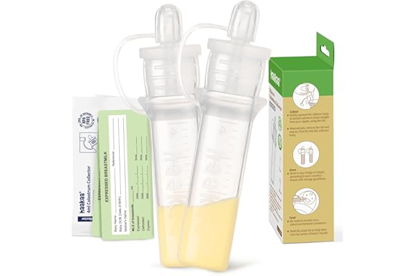 haakaa Colostrum Collector Syringes for Breastmilk Collector for Breastfeeding Moms to Collect Store and Feed Colostrum, 0.1o