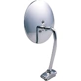 K Source Universal Clamp-On Mount Mirror &ndash; Driver &amp; Passenger Side, 4 3/8" Round Mirror, Chrome Finish, Easy Install, For Most Cars, Vans, SUVs &amp; Trucks