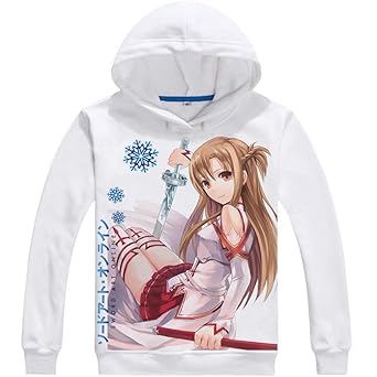 Cosstars Sword Art Online SAO Anime Pullover Hoodie Cosplay Kleidung Kapuzenpulli Sweatshirt Top Mäntel