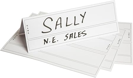 Amazon 使い捨て名前カード 折り畳まれた3インチx 8インチのテントカードのセット 紙製品 文房具 オフィス用品
