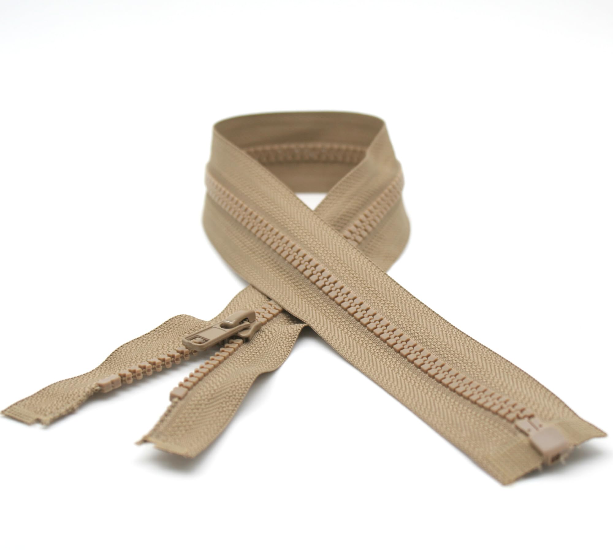 DOJA Barcelona | Open Zip Jacket | Pack 10 | 40 cm | Number 5 | Brown | Zippers for Sewing | Zippers for Jackets, Trousers, Bag, Jeans, Coat, Backpacks