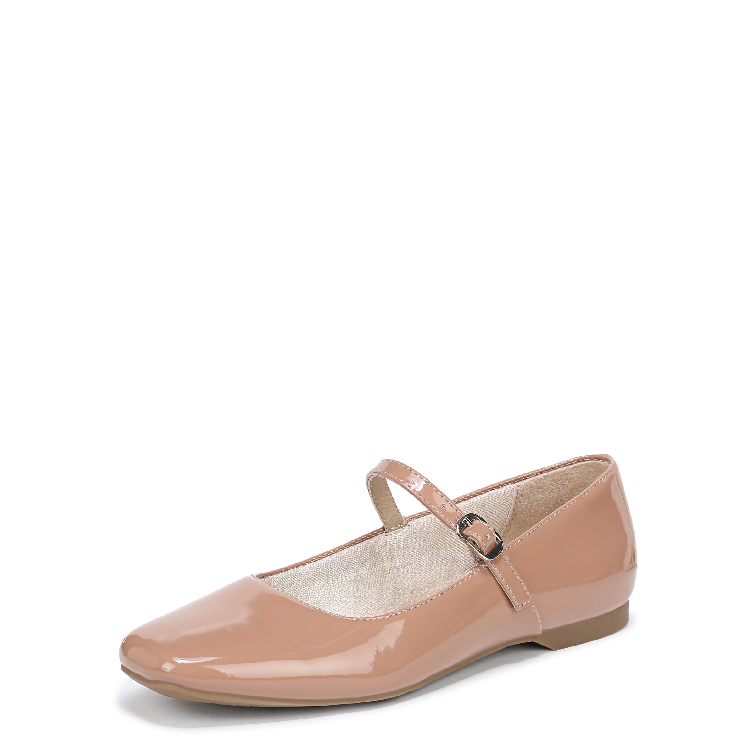 LifeStride Women’s Beloved Mary Jane Flat Desert Nude Patent 12 M