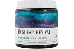 Shear Revival Northern Lights Matte Paste Pomade for Men & Women - Firm Hold, Matte Finish Hair for All Hair Types, 99% All Natural Ingredients, Citrus & Sage Scent, Travel Friendly 3.4oz