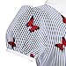 Sunny Fashion Girls Dress School Blue Strip Butterfly Print Gingham Size 4-10