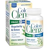 Body Gold Colon Clenz &amp; Detox Overnight Formula, 75 Capsules | Overnight Colon Cleanse &amp; Regularity Support, 9 Herbs &amp; Active Probiotics, Once Daily Formula, 75 Servings
