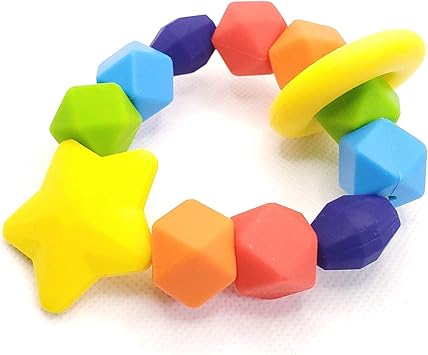 rainbow teething ring