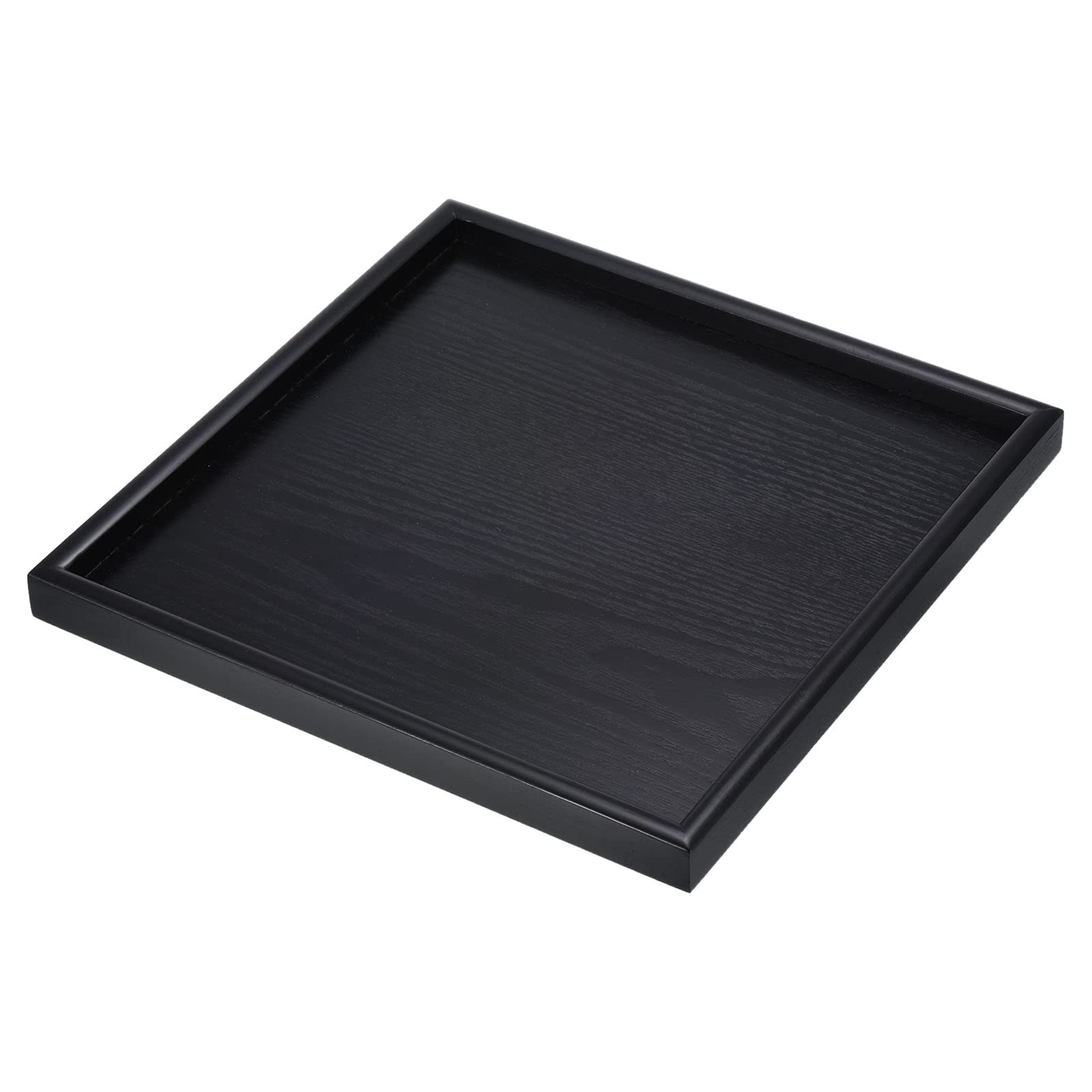Photo 1 of PATIKIL Wood Serving Tray 12 Inch, Square Decorative Platter for Home Decor Kitchen Table Candle Holder, Black