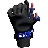 Glacier Glove Unisex Pro Angler Waterproof Flexible Fleece Lined Resistant Neoprene Touchscreen Slit Finger Winter Fishing Hunting Outdoor Protective Glove