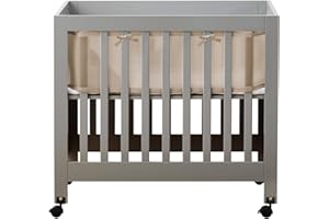 BREATHABLEBABY Breathable™ Mesh Liner for Mini Cribs, Deluxe 4mm Mesh, Shell Pink (Size 4M Covers 4 Sides, Mini Cribs Only)