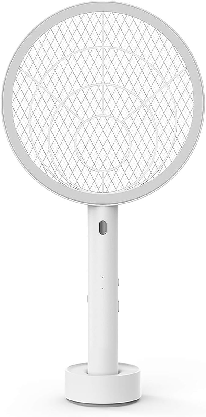 AUZKIN Bug Zapper Racket,Rechargeable Fly Swatter Electric fly killer and Mosquito Zapper for Outdoor Indoor,USB-Charging,Powerful 3000V Grid,Safe to Touch with Bright LED Light