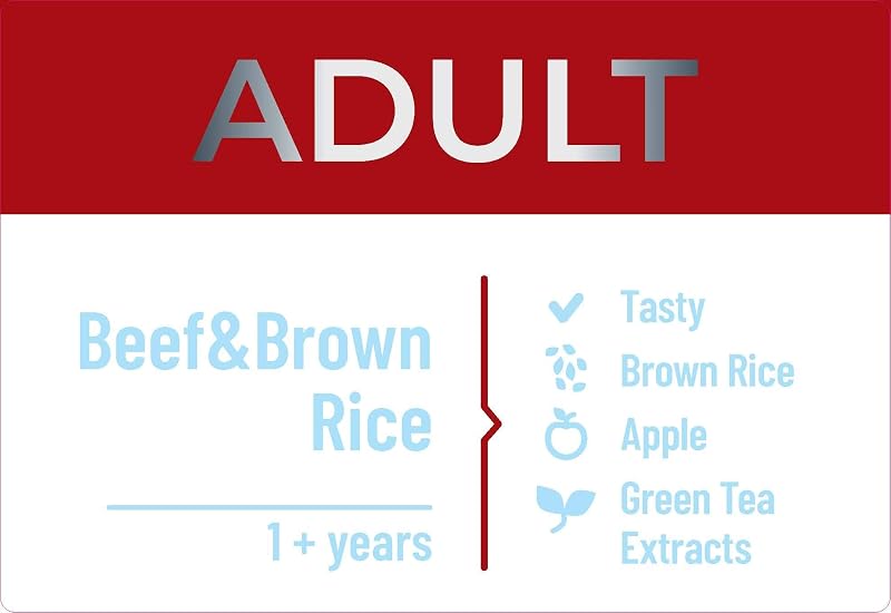 Comida seca para cães adultos de todas as raças, fórmula delicada com carne de vaca e arroz integral - 3 kg — foto 2 de 5