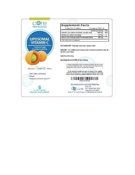 Core Med Science Liposomal Vitamin C Original Formula Quali C 1000 Mg 150 Ml Serving Size 5 Mililiters Amazon In Health Personal Care