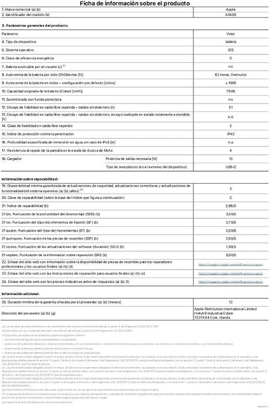 iPad Air de 11 Pulgadas (M4): Pantalla Liquid Retina, 256 GB, cámaras Frontal/Trasera de 12 Mpx, Wi‑Fi 7 con el Chip N1 de Apple, Touch ID — Gris Espacial