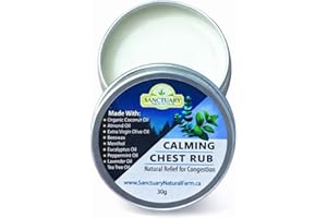 Calming Chest Rub for Congestion Relief – Natural Vapor Balm with Eucalyptus, Menthol & Peppermint – Soothing Respiratory Sup